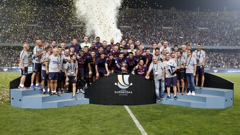 Messi, Dembele y Ter Stegen, protagonistas en la victoria del Barça ante el Sevilla en la Supercopa de España