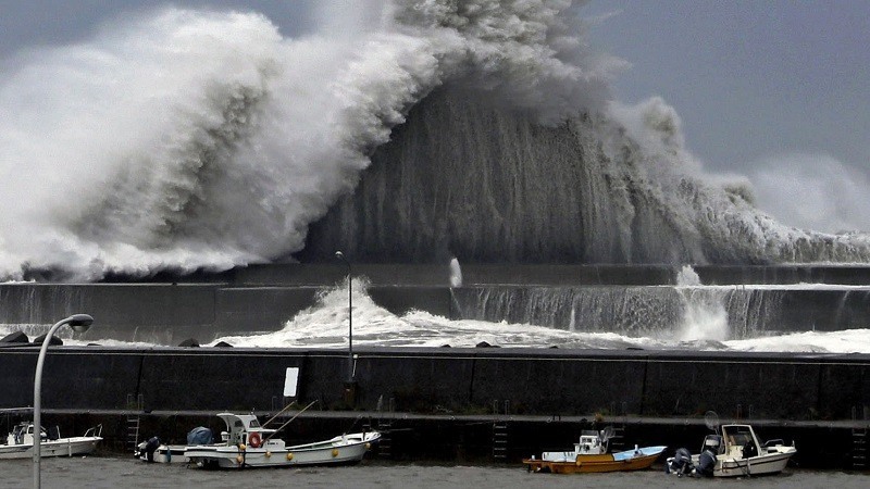 El tifon Jebi fue la tormenta mas fuerte que golpeo las principales islas de Japón en 25 años. © Kyodo