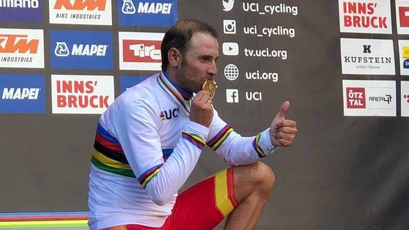Alejandro Valverde se corona campeon del mundo en ruta 2018