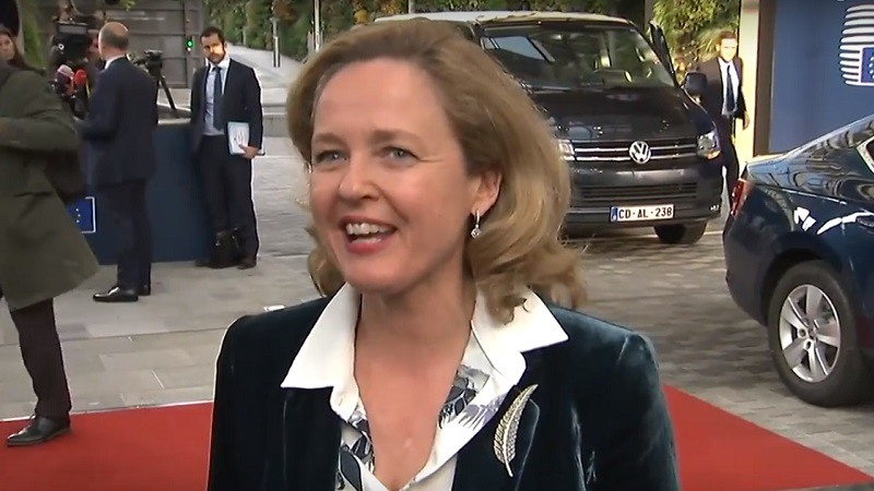 La ministra de Economia y Empresa, Nadia Calvino, en Bruselas