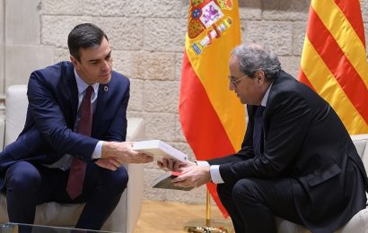 Sánchez reivindica “el diálogo para el reencuentro” tras reunirse con el president de la Generalitat