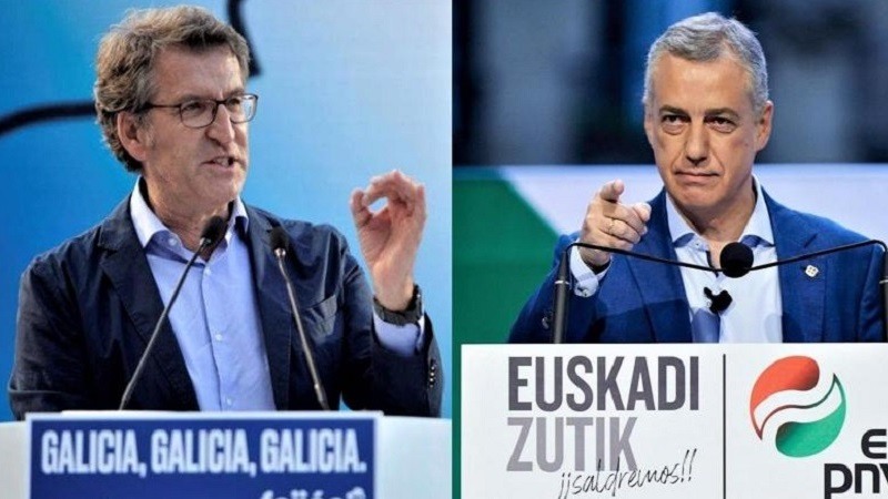 Feijóo logra su cuarta mayoría absoluta en Galicia y Urkullu gana las elecciones vascas