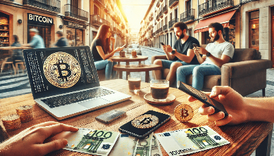 Bitcoin destacando como una alternativa moderna y segura para usuarios interesados en el sector de los casinos online en España.
